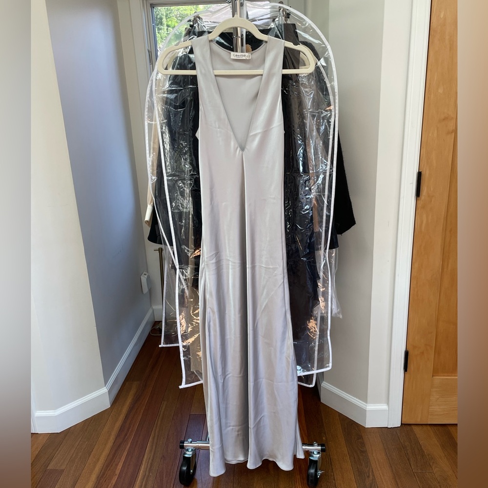 RARE 90s Calvin Klein Collection Silk Dress